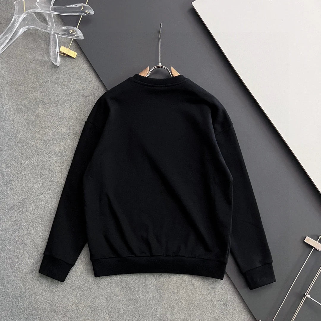 New printed pullover round neck hoodie