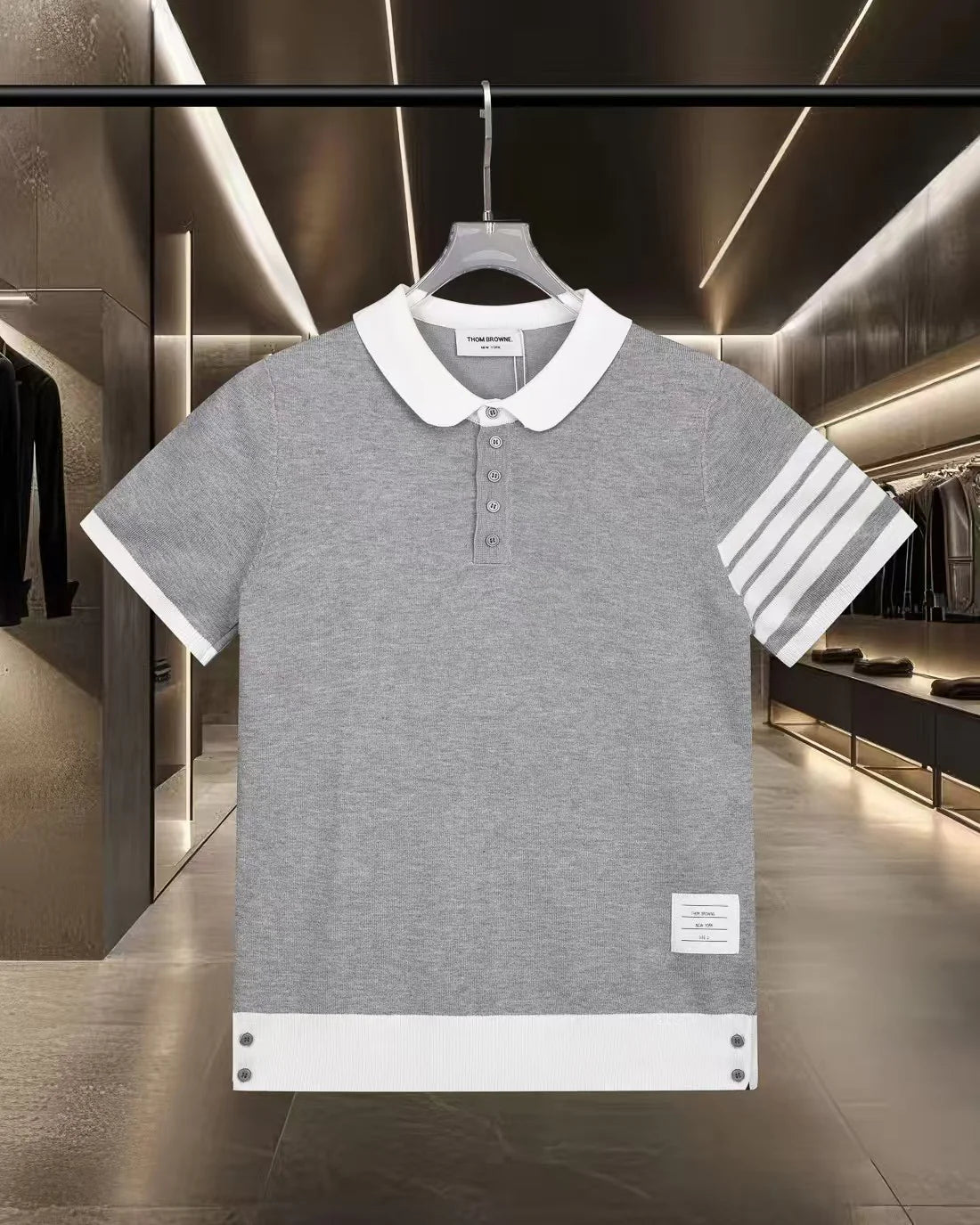 New color blocked polo shirt