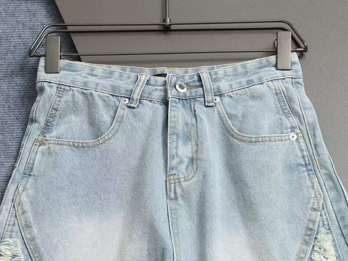 New denim shorts