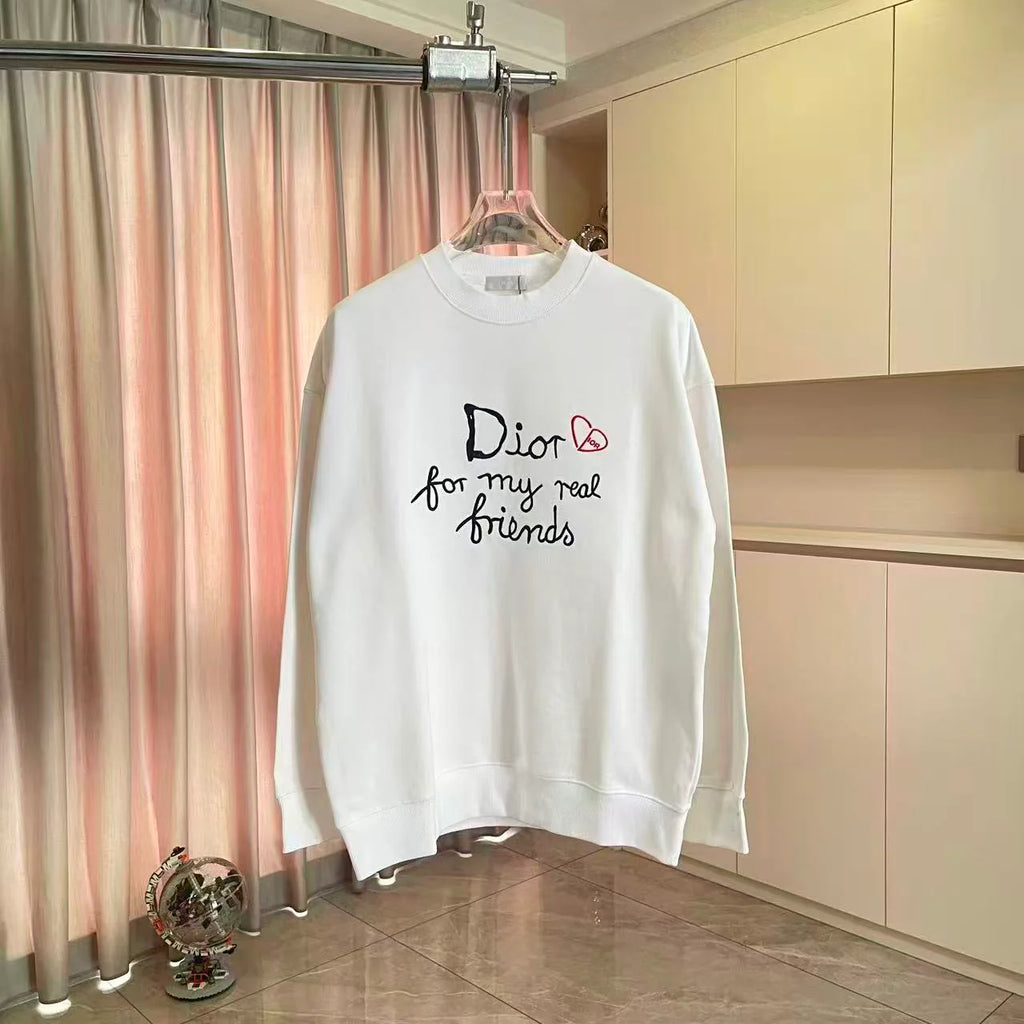New embroidered letter hoodie