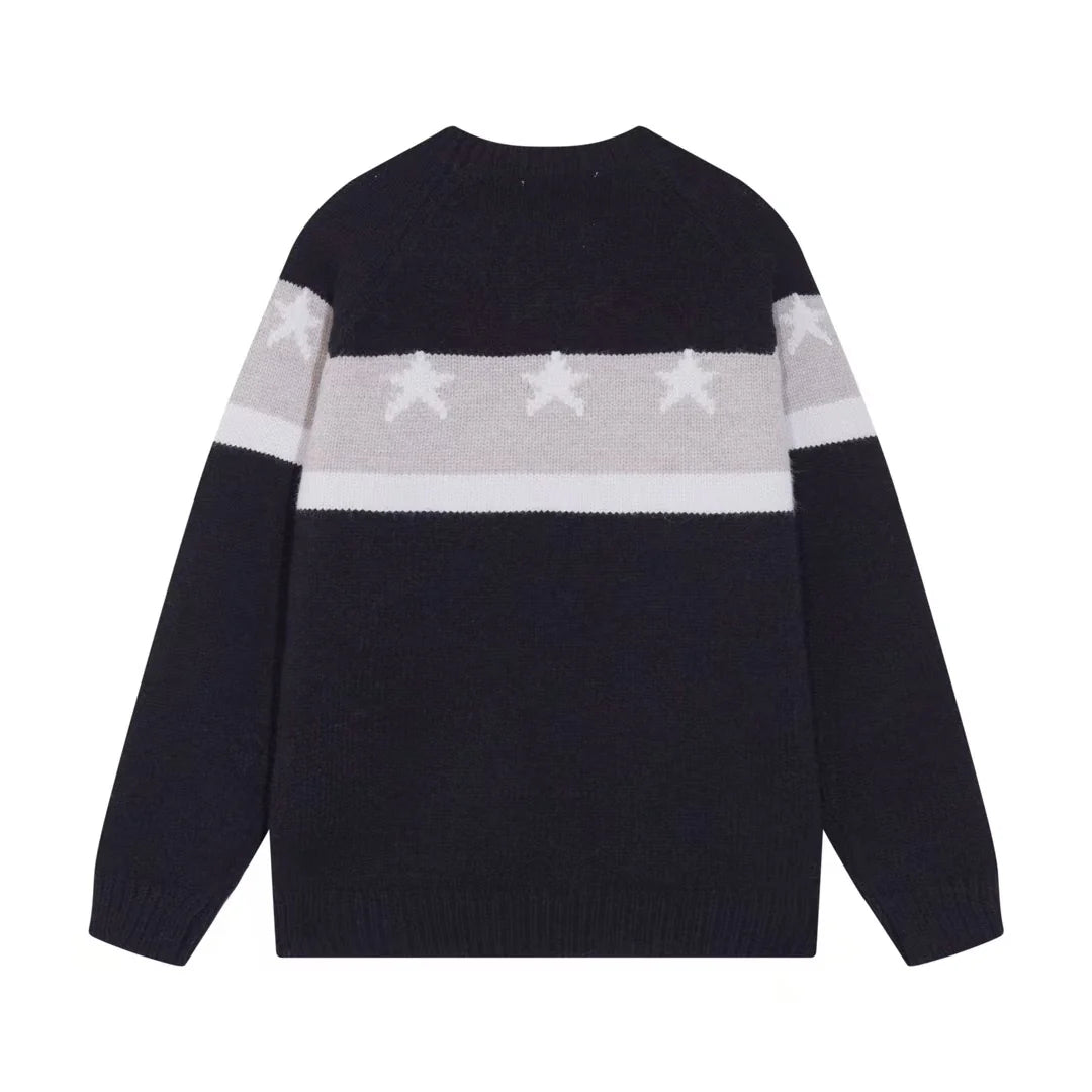 New chest striped jacquard sweater