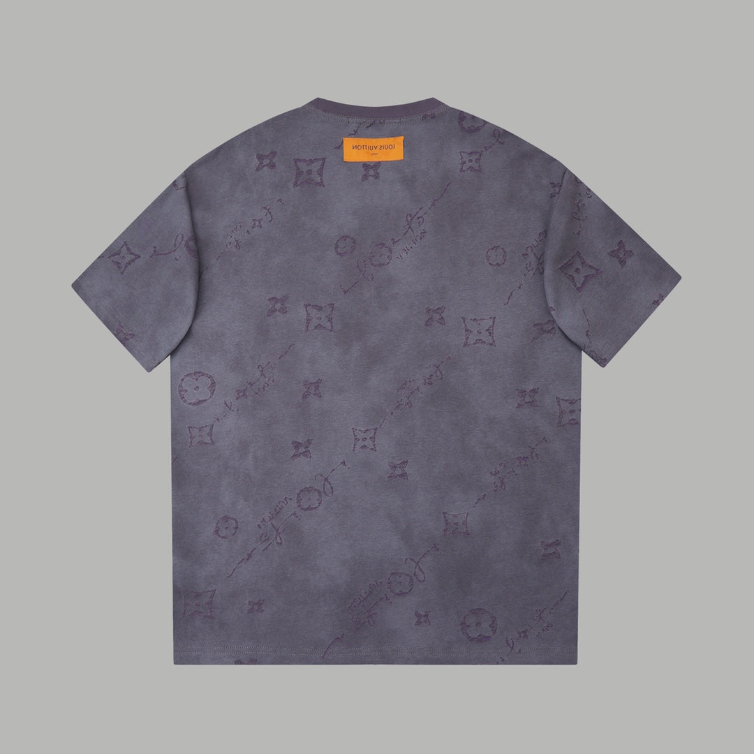 Classic logo burned jacquard short sleeved shirt