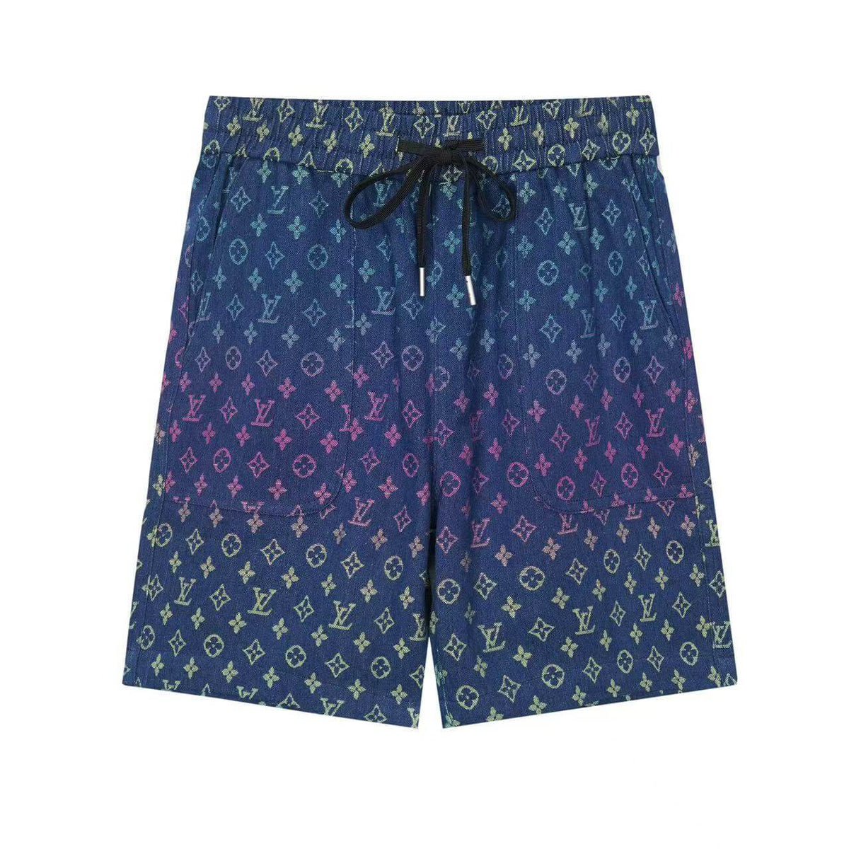 Gradient Denim Shorts