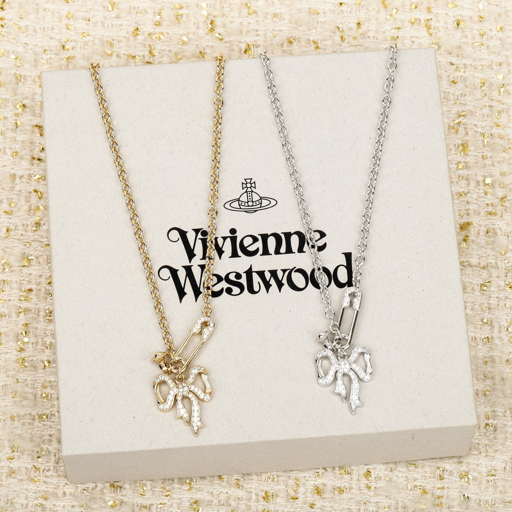 3D bow necklace