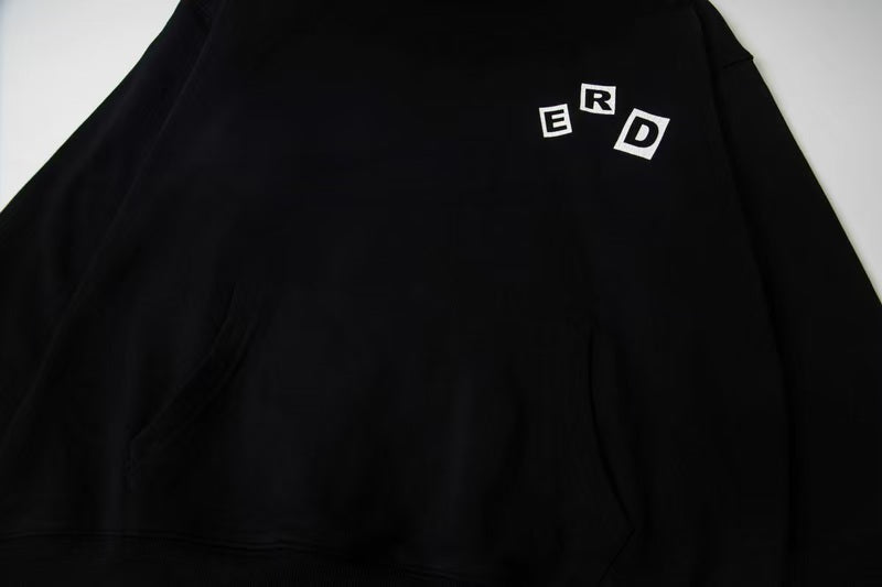 New cracked printed hooded sweatshirt