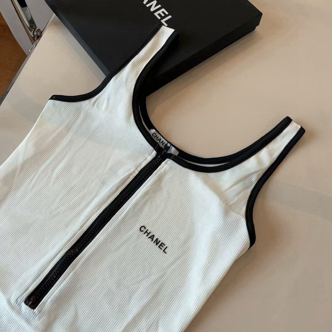 Hot selling zipper one-piece swimsuit