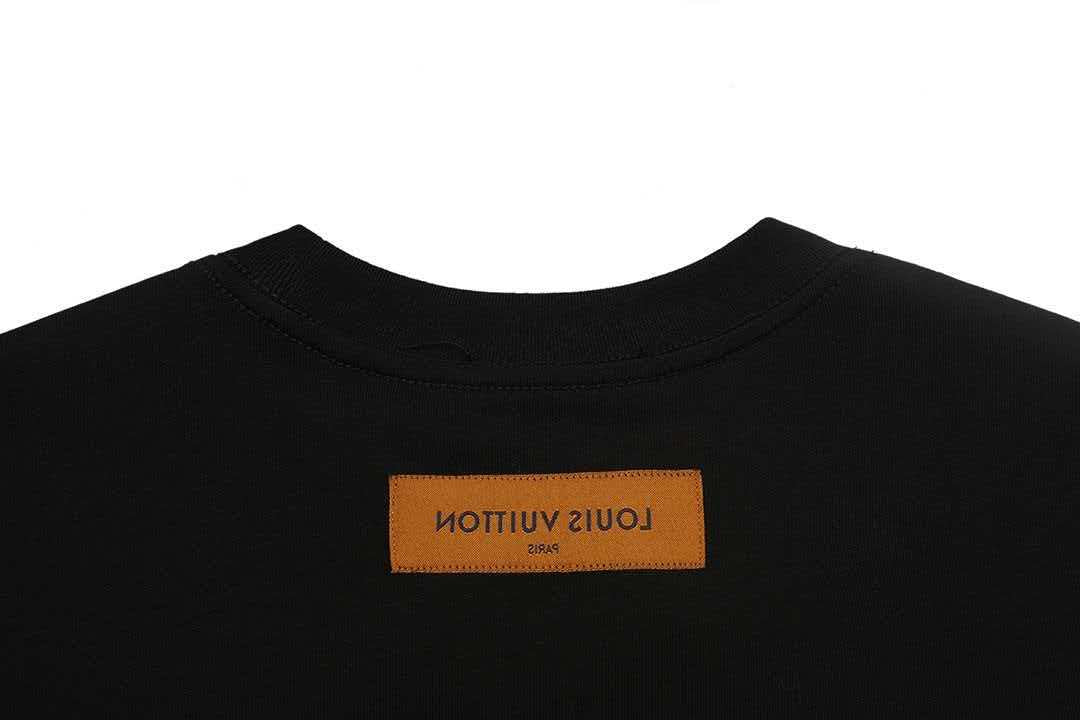 2026 new custom leather badge logo unisex short sleeved t-shirt