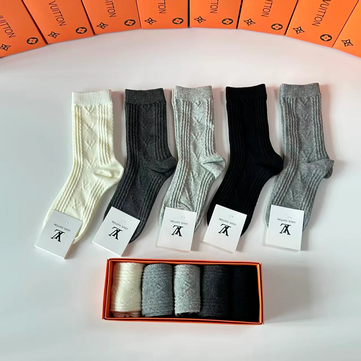 New cashmere pile socks