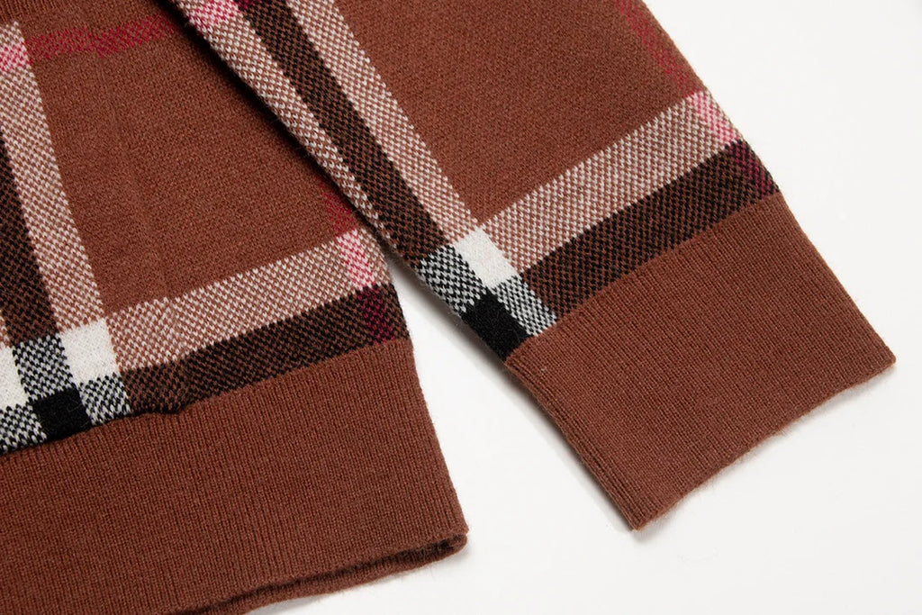 New plaid cardigan