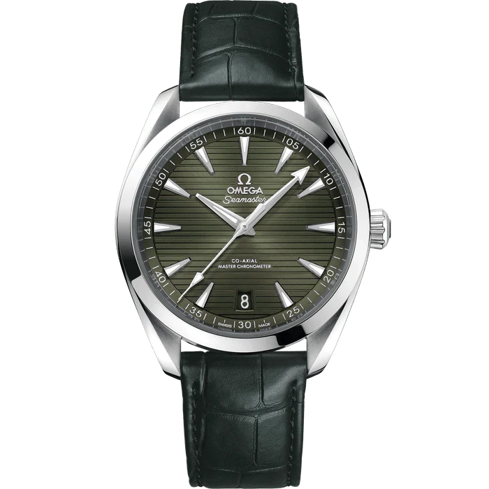 Green Steel - Black Leather - Automatic - 41mm