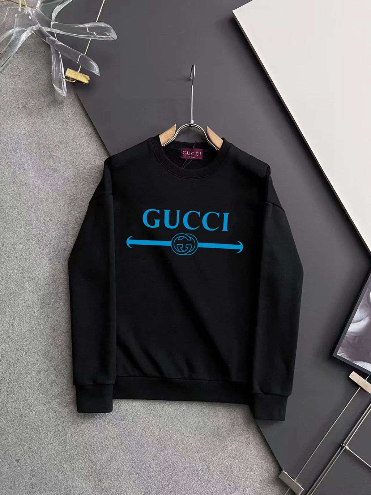 New printed pullover round neck hoodie
