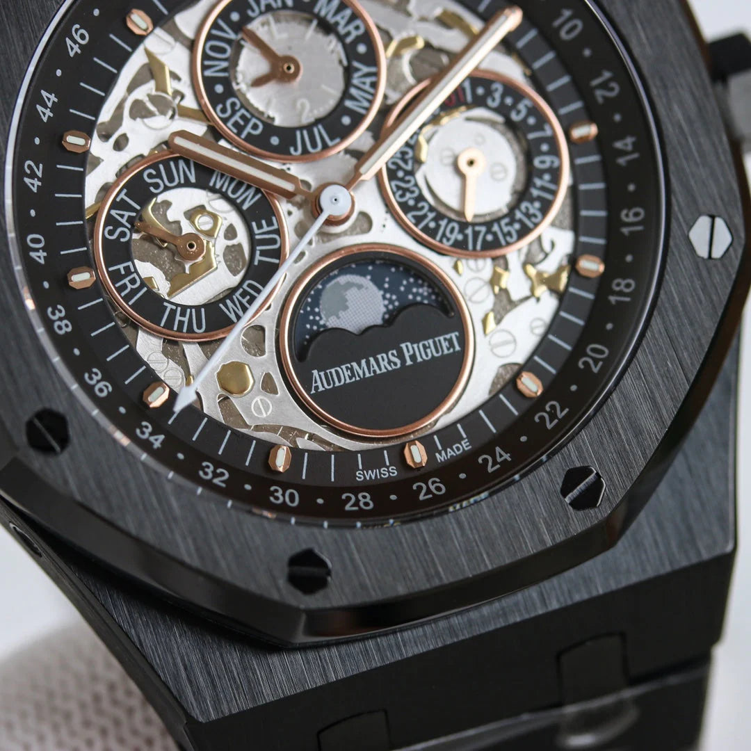Black Grey- Black 904L Steel Hollow- Automatic - 41mm