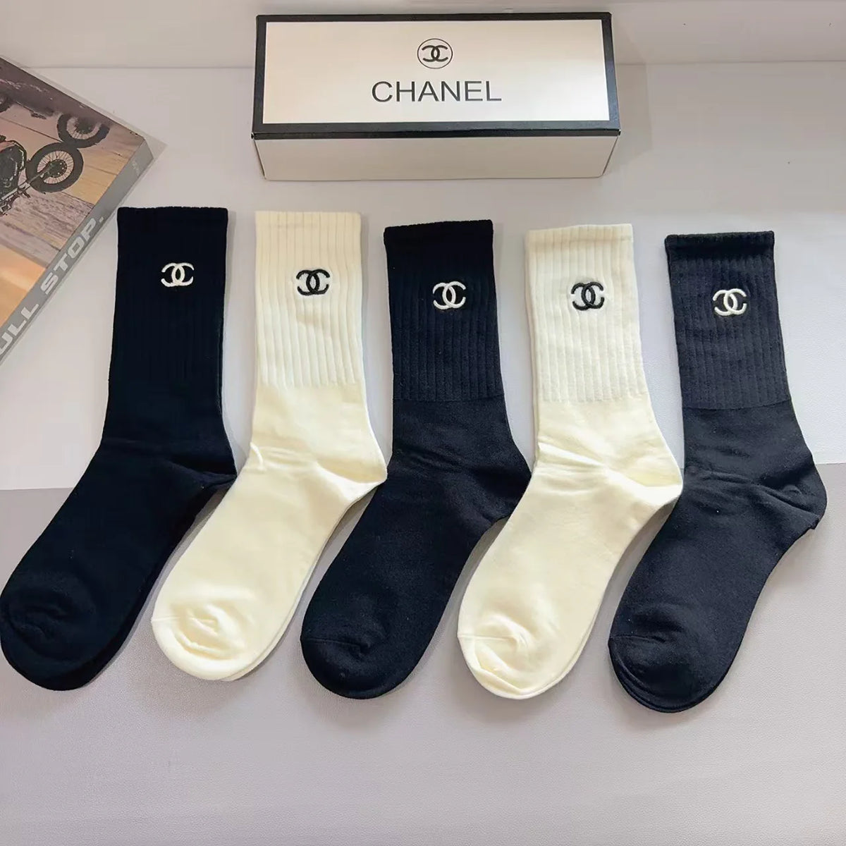 New Embroidered Long Socks