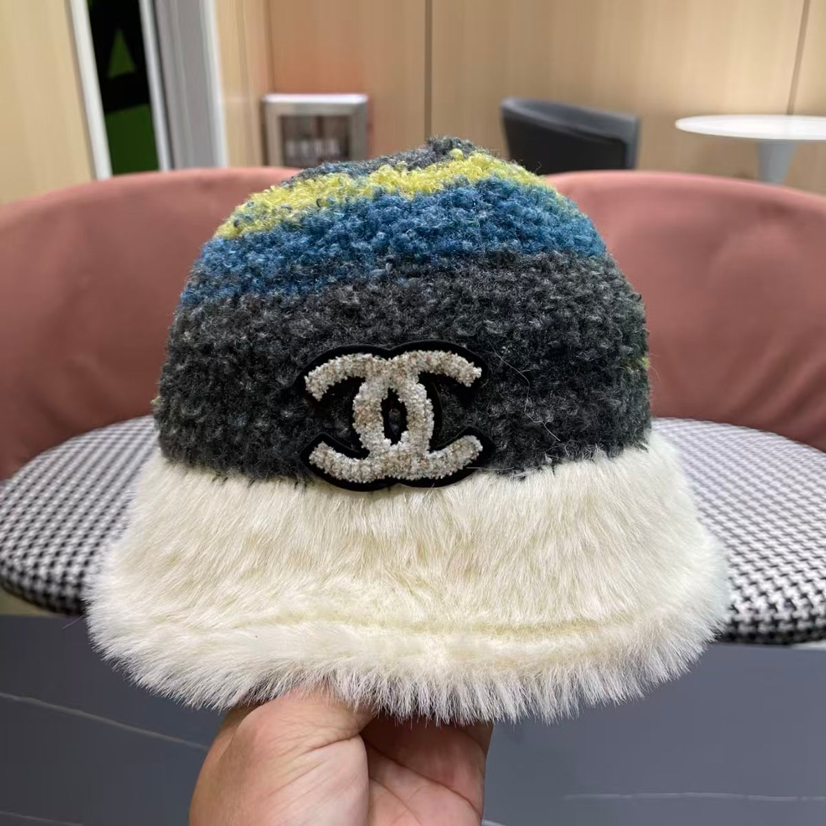 New Rainbow Knitted Basin Hat