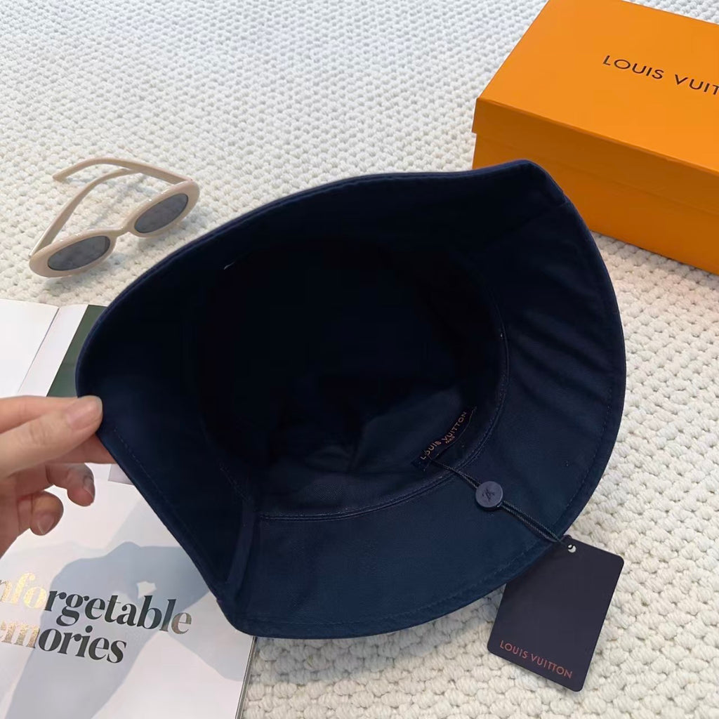 New double-sided embroidered fisherman hat