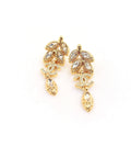 Golden Horse Eye Crystal Diamond Earrings
