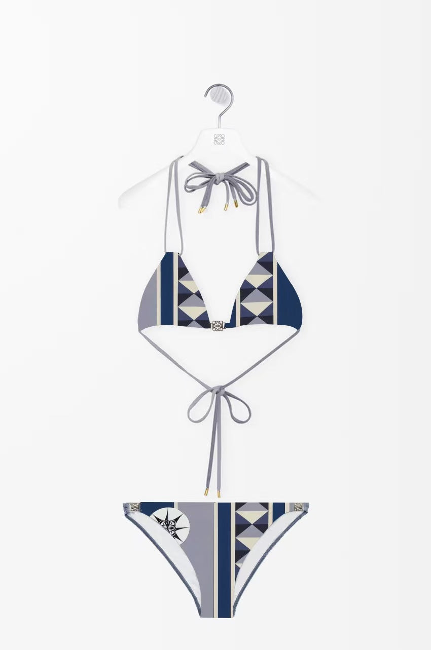 New Split Printed Swimsuit