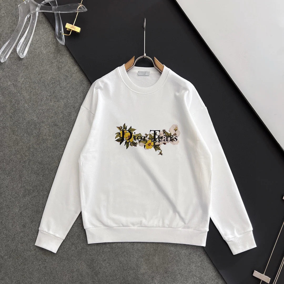 New printed pullover round neck hoodie