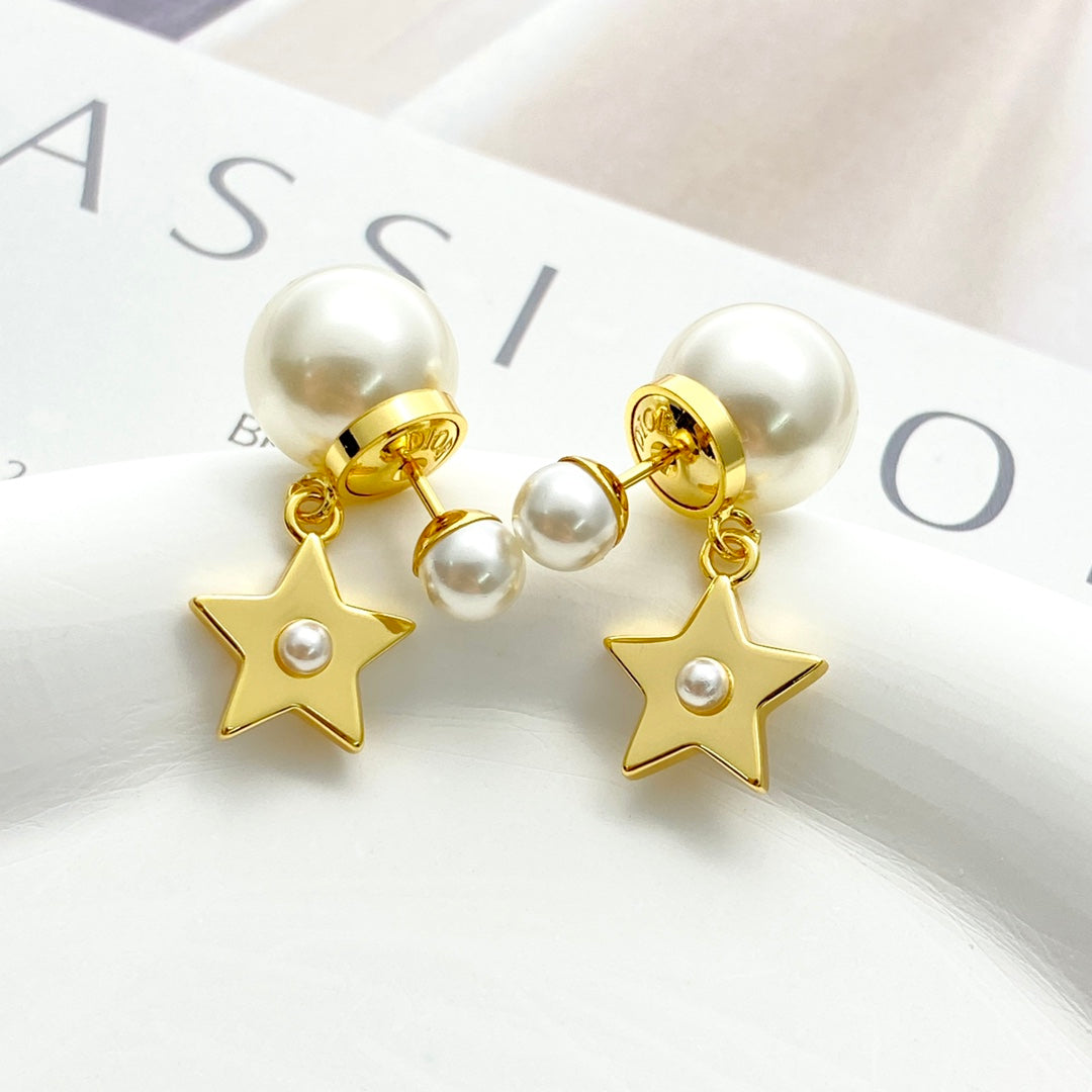 Double bead earrings