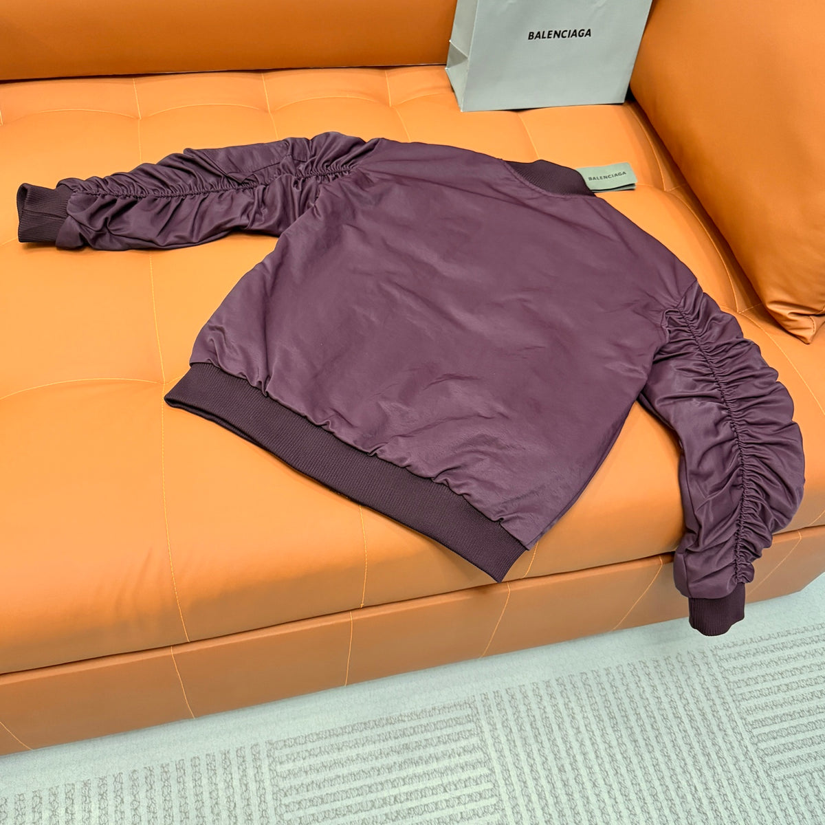 Sheepskin baseball jacket
