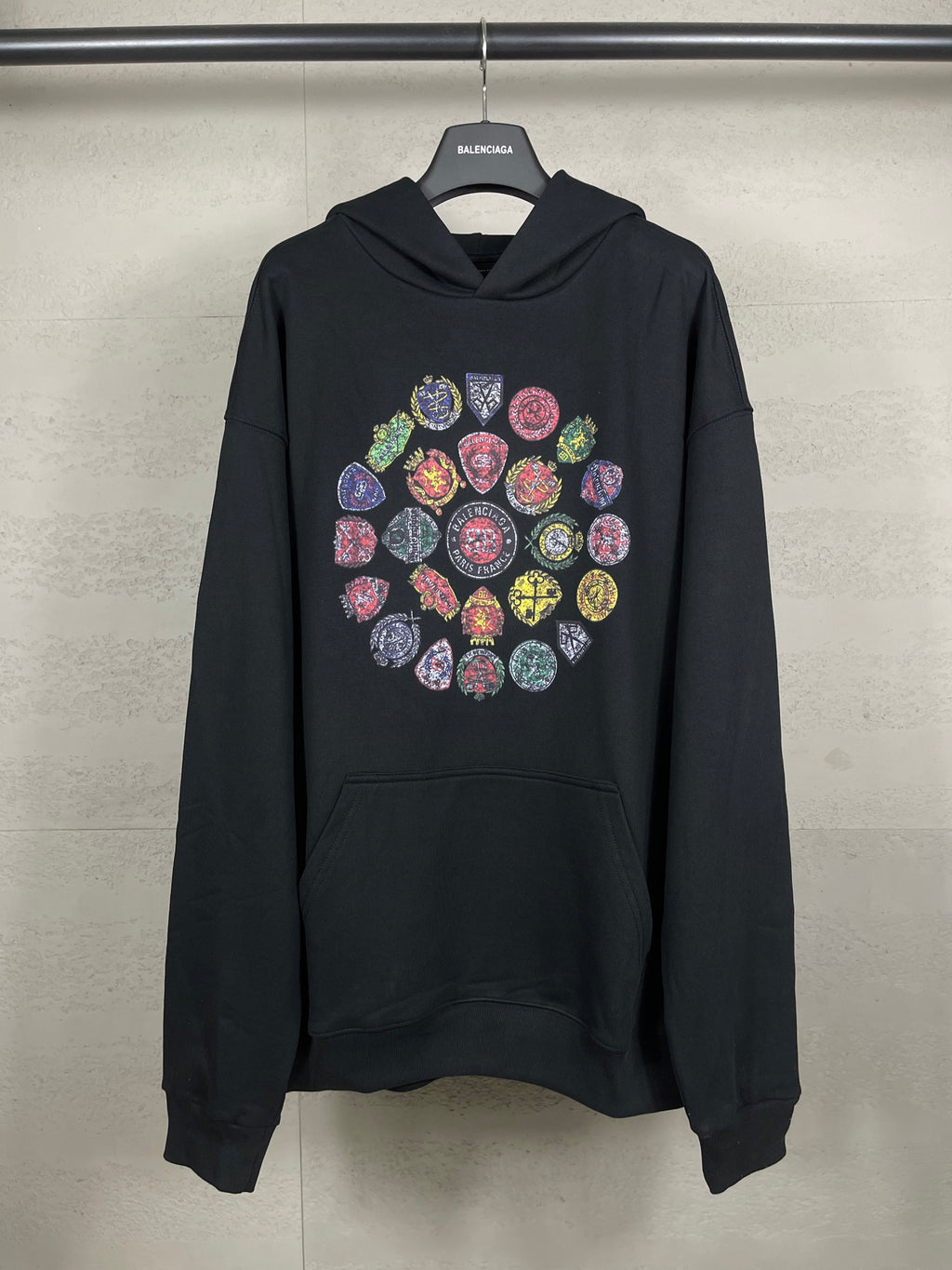 Computer direct printing hooded long sleeved sweatshirt