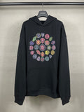 Computer direct printing hooded long sleeved sweatshirt