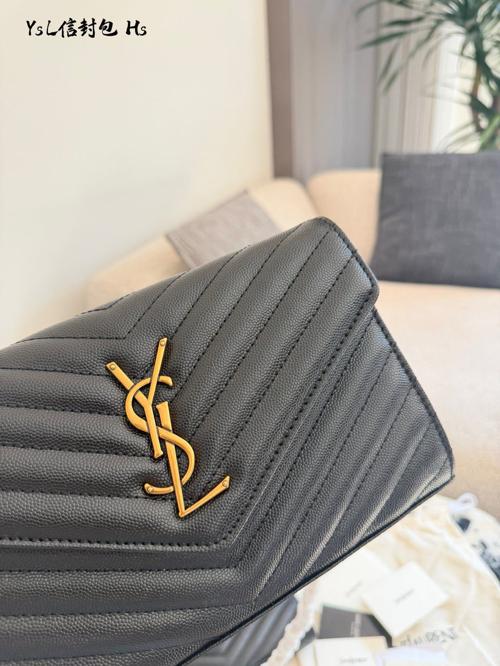 Black gold caviar envelope