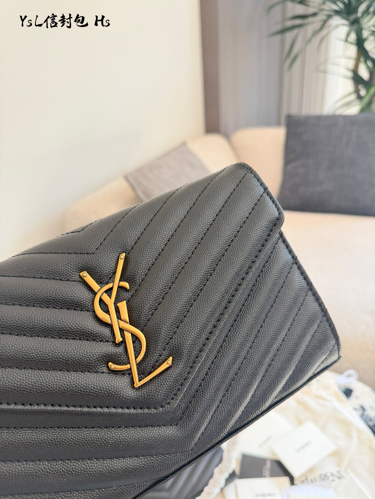 Black gold caviar envelope