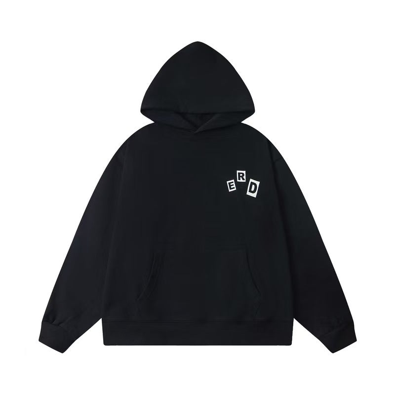 New cracked printed hooded sweatshirt