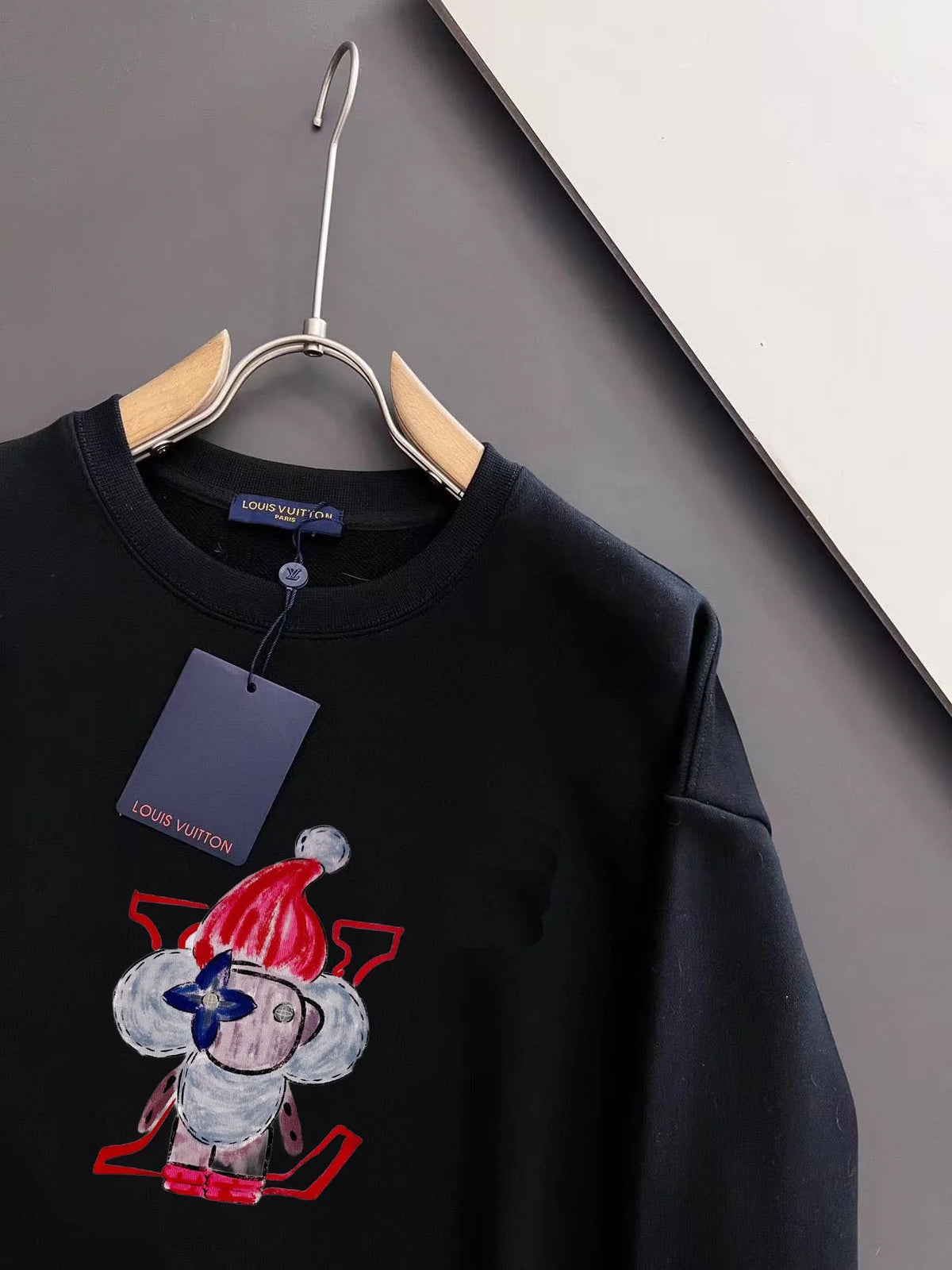 New printed pullover round neck hoodie