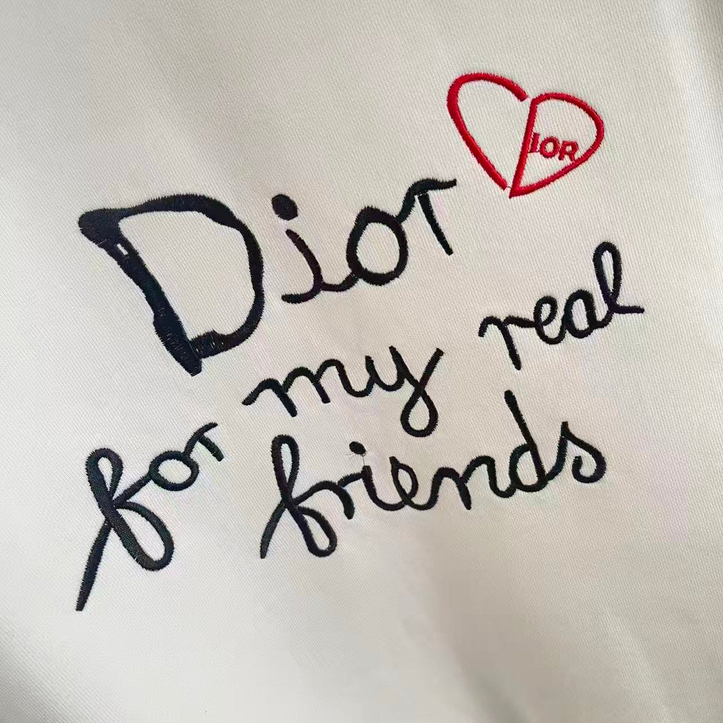 New embroidered letter hoodie
