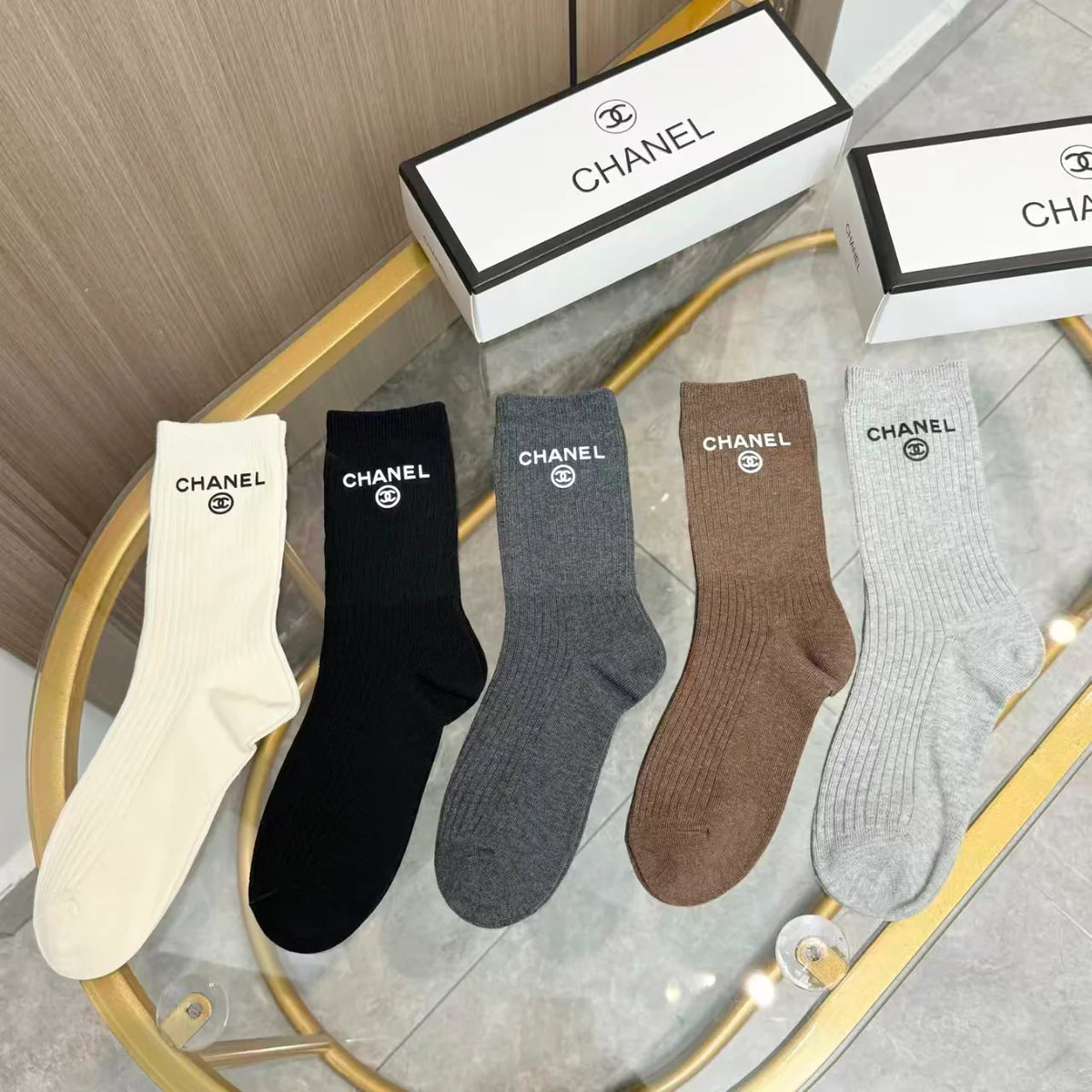 New letter high socks