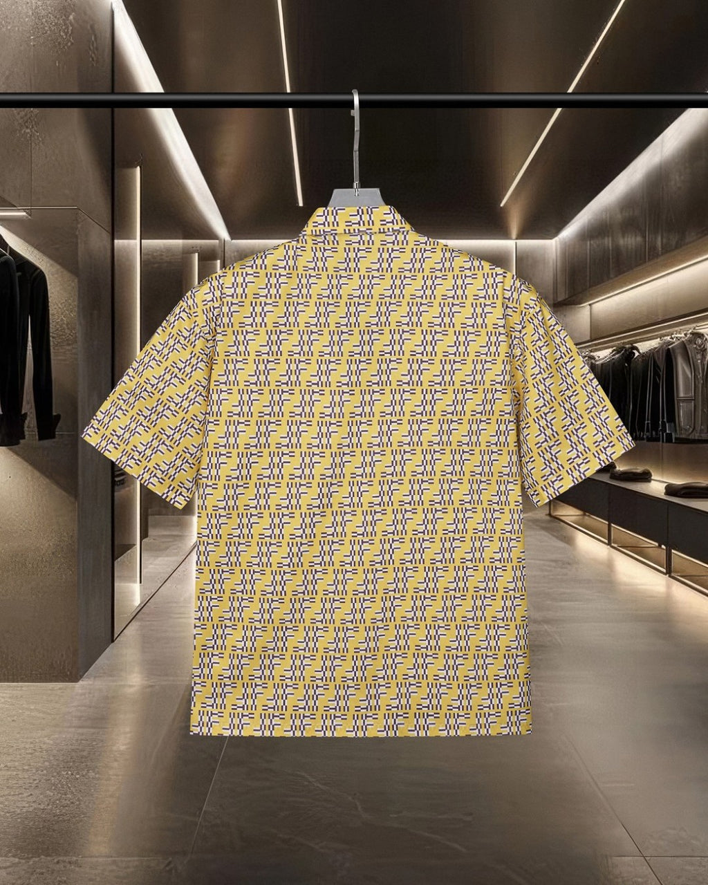 Classic digital logo printed short sleeved shirt