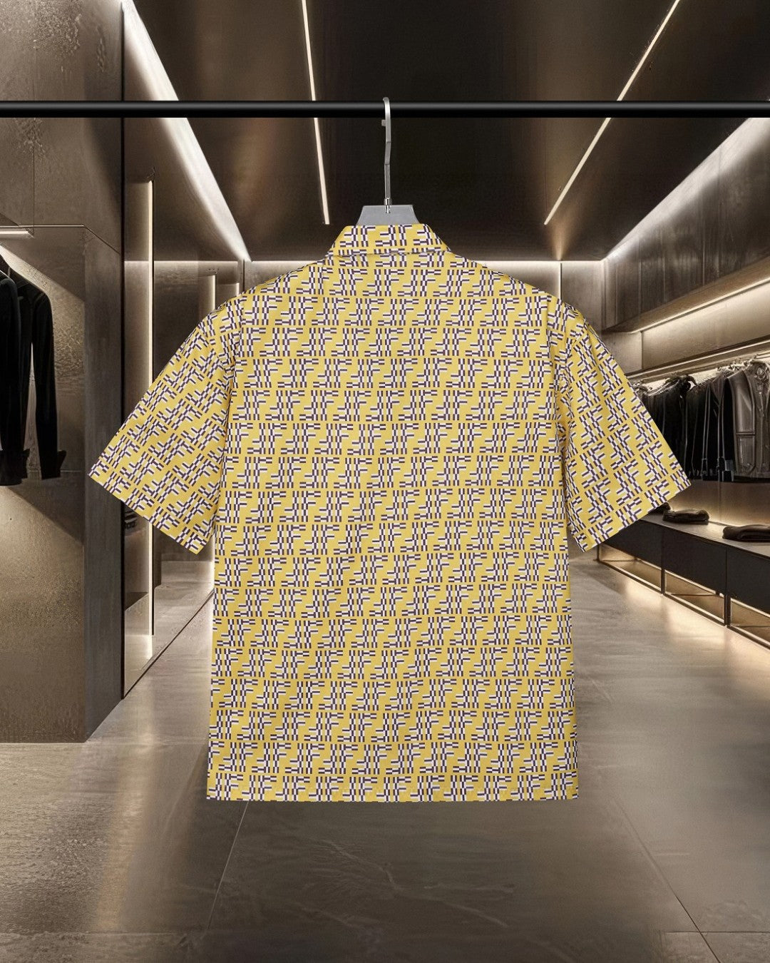 Classic digital logo printed short sleeved shirt