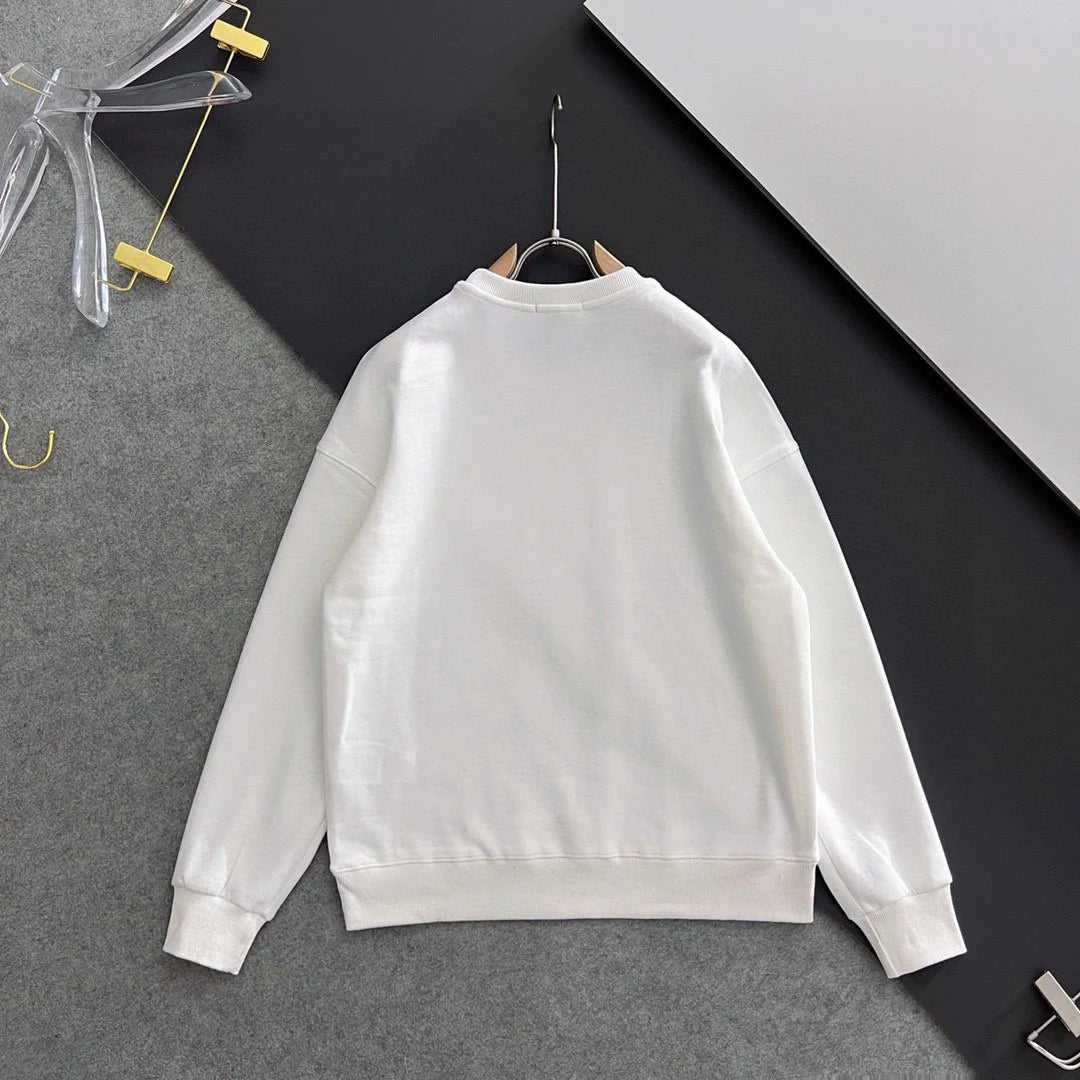 New printed pullover round neck hoodie