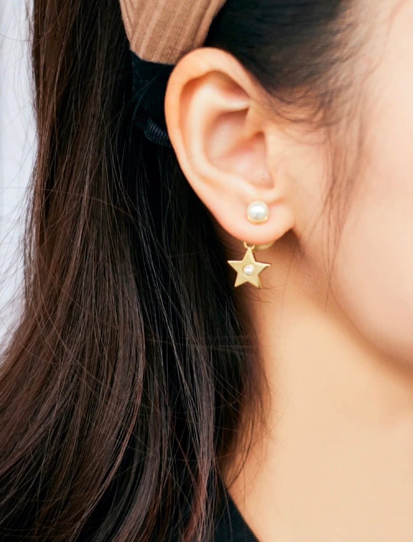 Double bead earrings