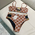 New backless printed swimsuit