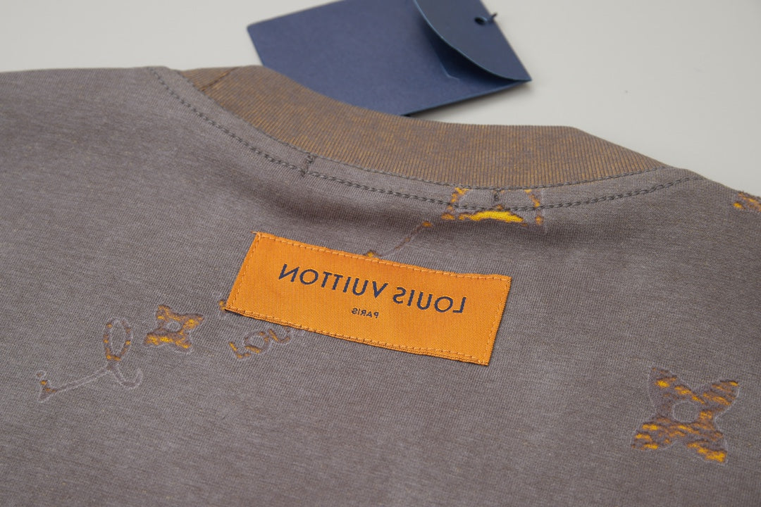 Classic logo burned jacquard short sleeved shirt