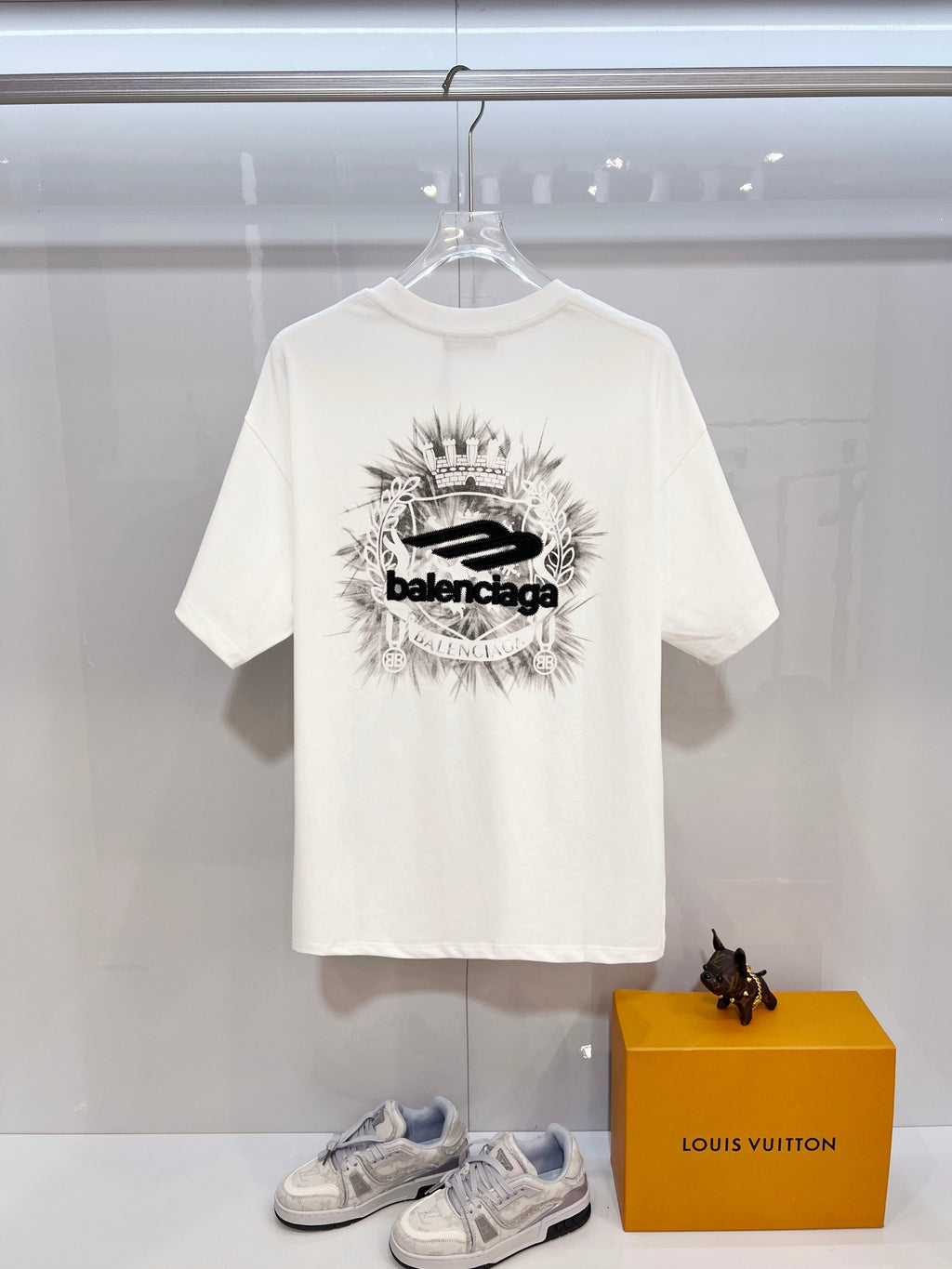 Wheat ear embroidered letter logo t-shirt