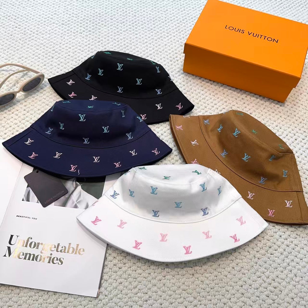 New double-sided embroidered fisherman hat