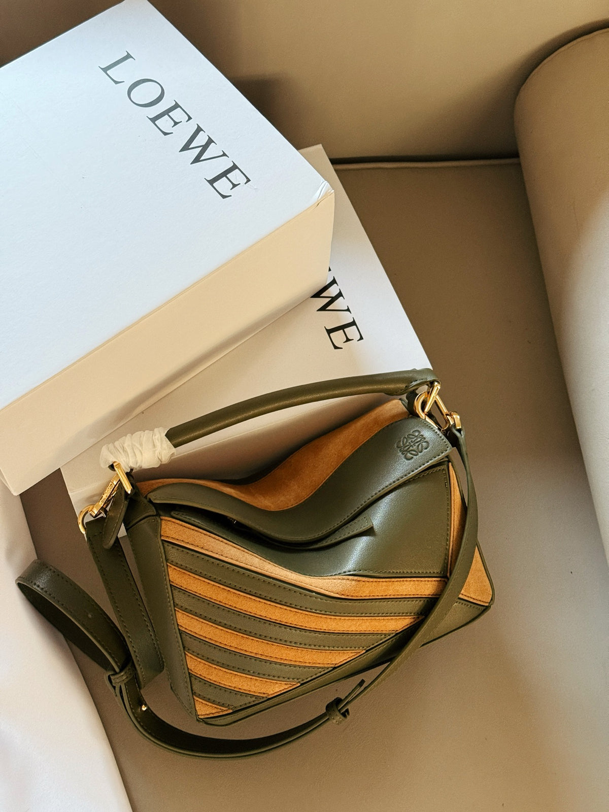 Matte leather patchwork color geometric bag cowhide