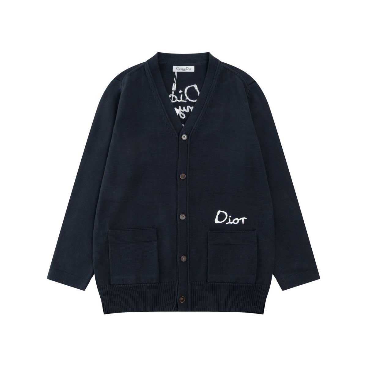 New jacquard logo cardigan jacket