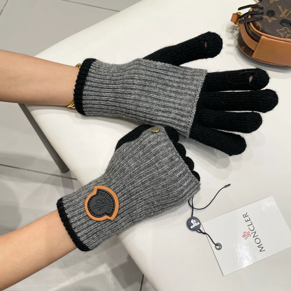 Knitted wool warm yarn gloves