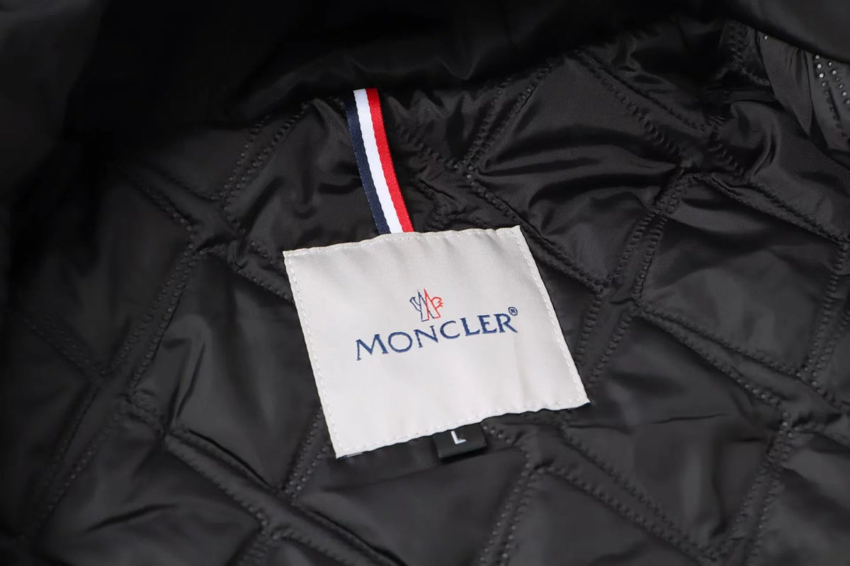 New ribbon splicing hooded jacket
