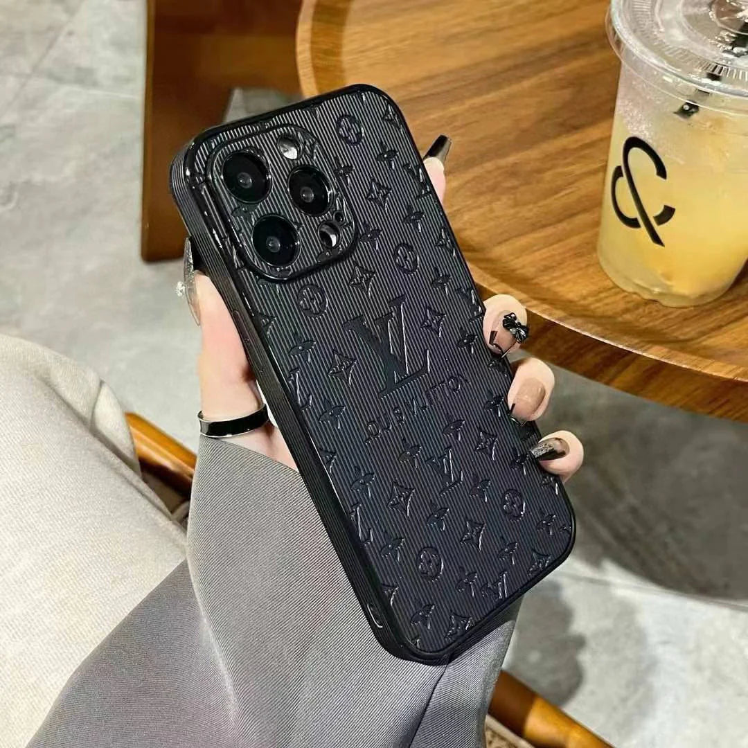 Vertical side sticker fully wrapped perforated phone case