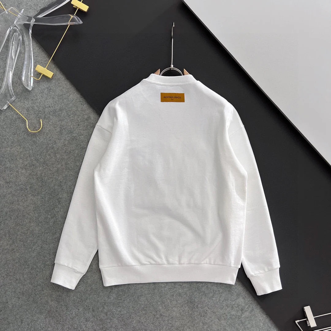 New printed pullover round neck hoodie