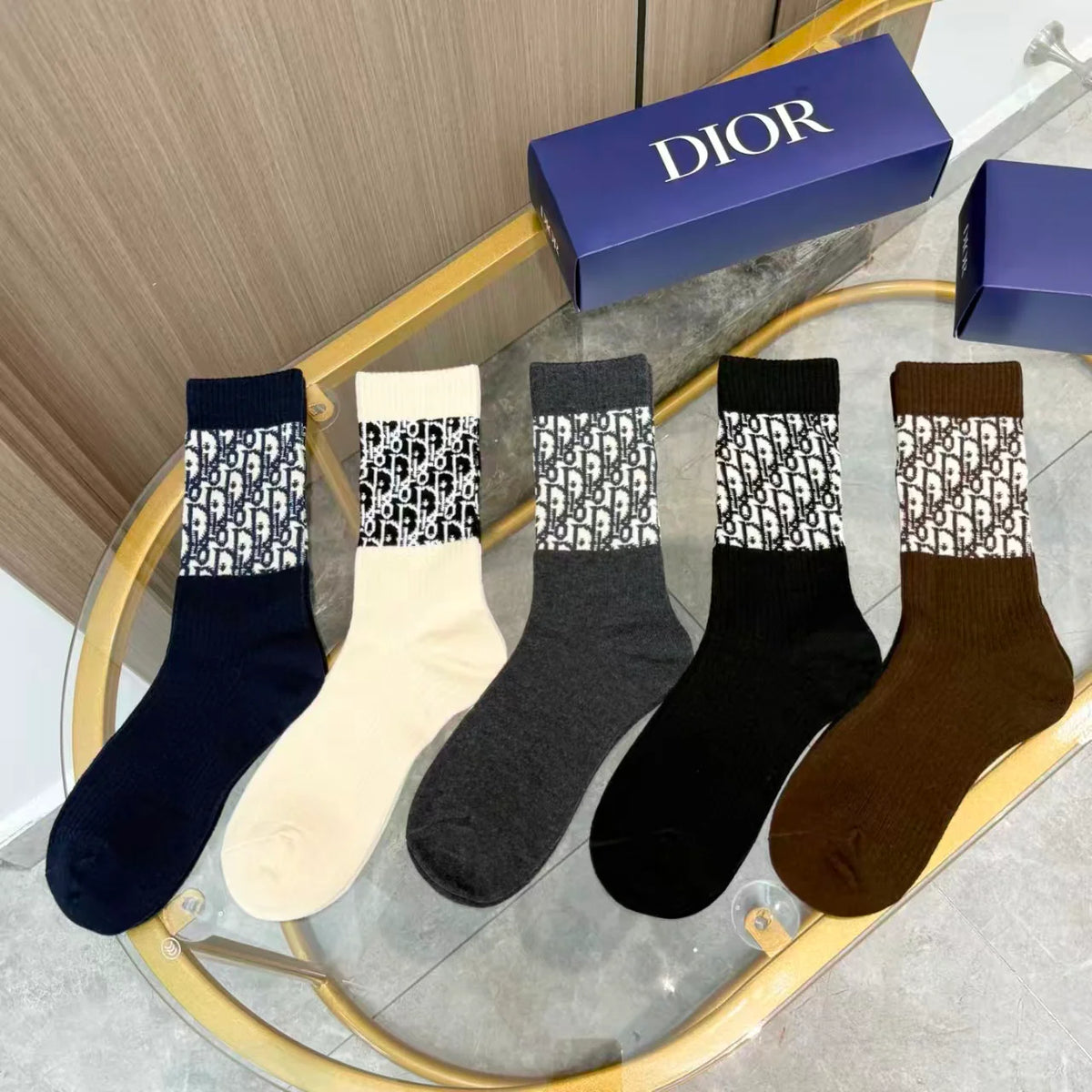 New jacquard cashmere socks