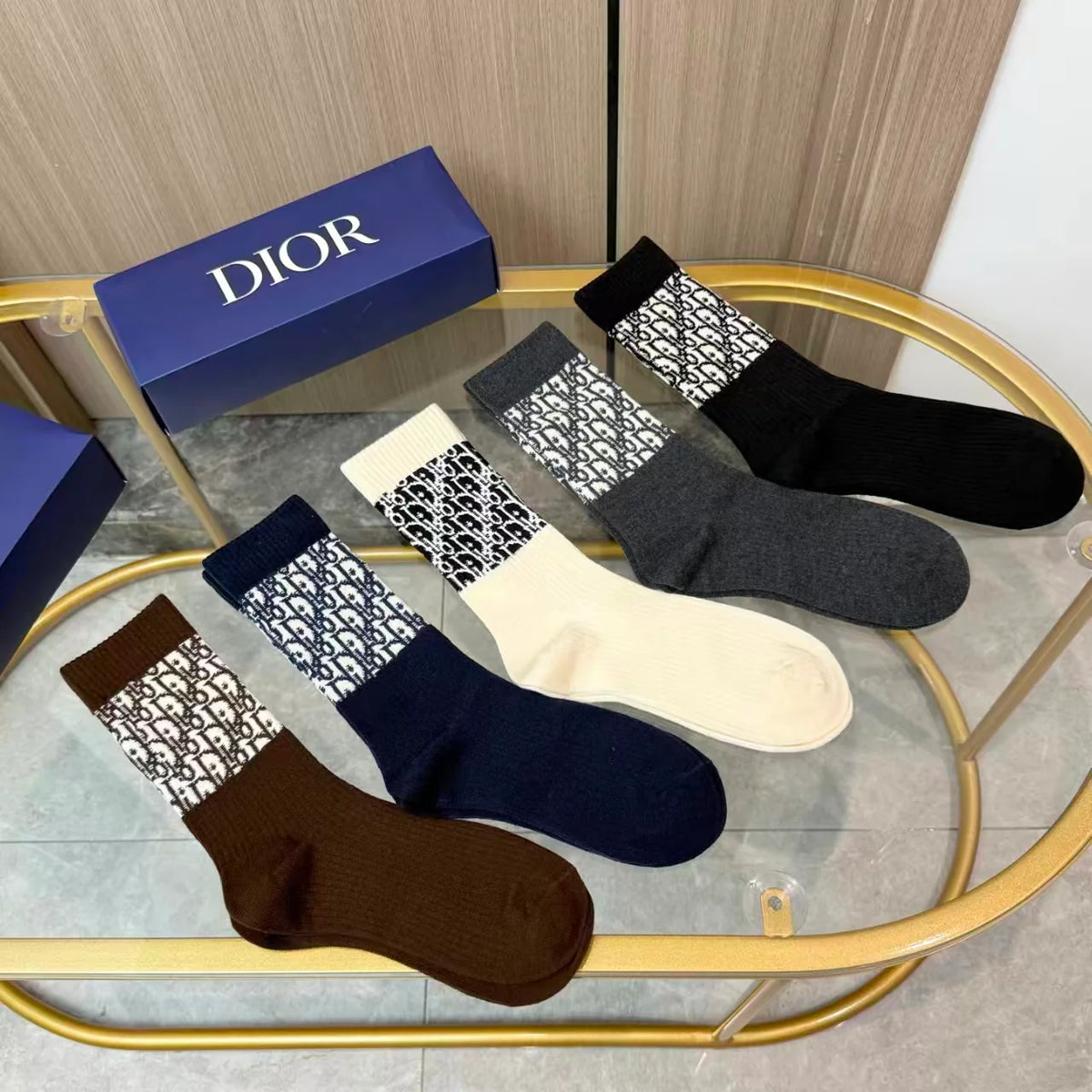 New jacquard cashmere socks