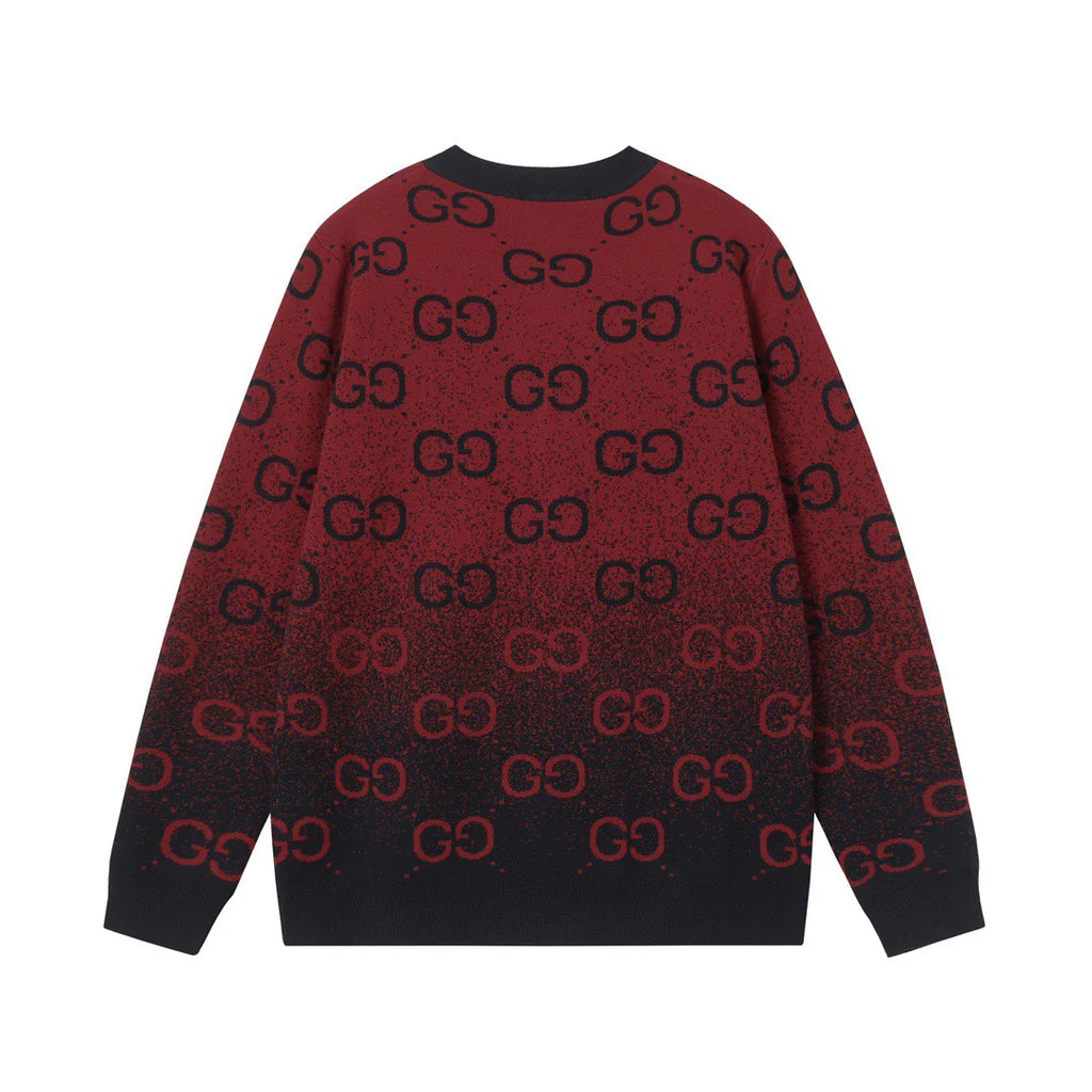 Knitted cardigan V-neck sweater