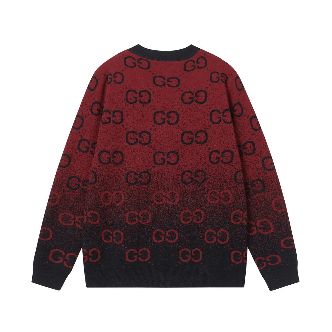 Knitted cardigan V-neck sweater